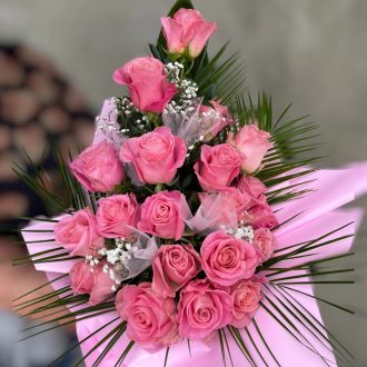 Rózsaszín vallomás – klasszikus rózsacsokor